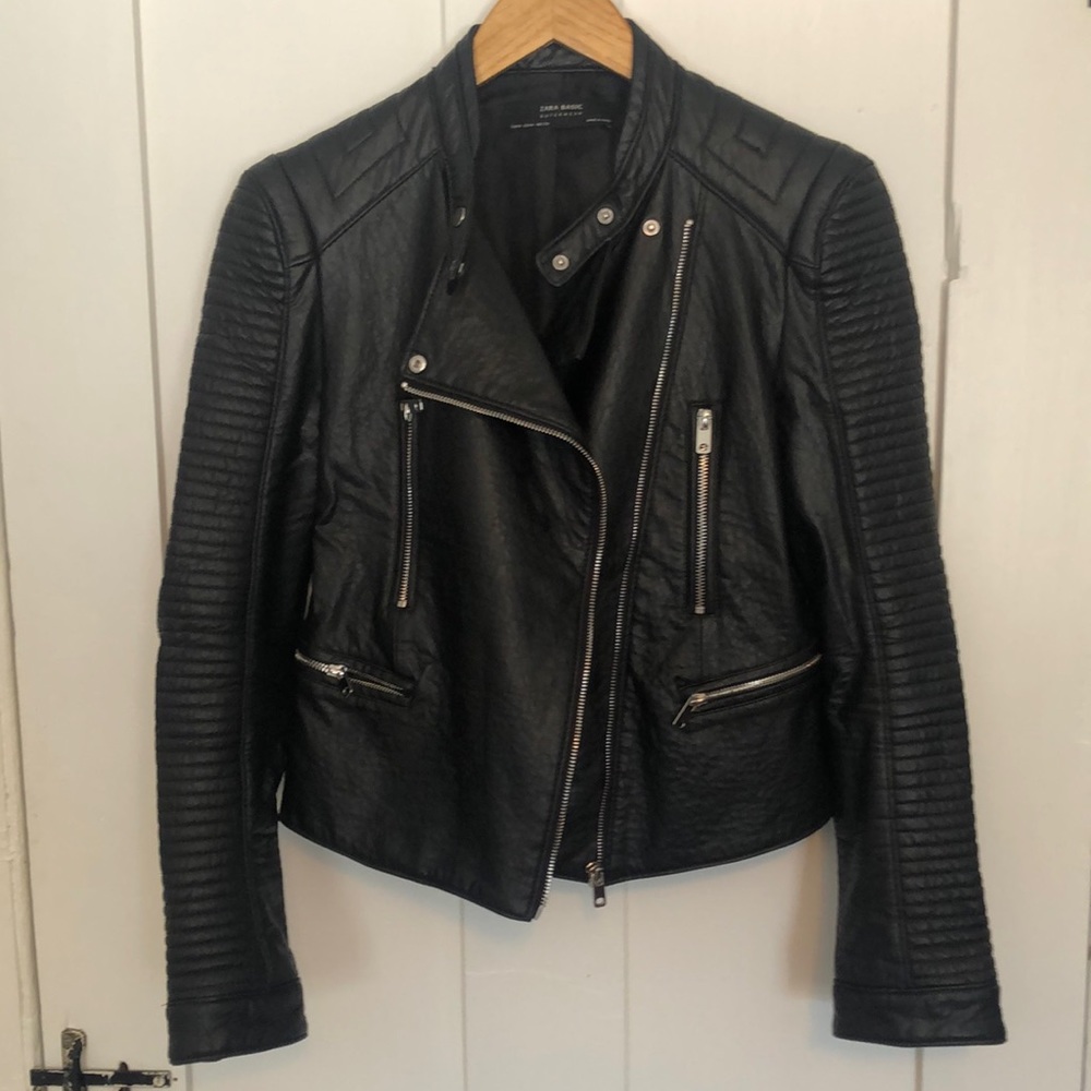 Zara faux leather jacket